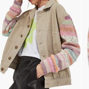 French connection sweater sleeve jacket